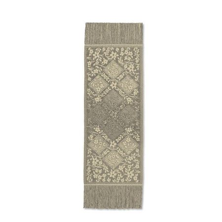 HERITAGE LACE Heritage Lace CN-1448G Chantilly 14x 48 in. Fringed Runner - Gold CN-1448G